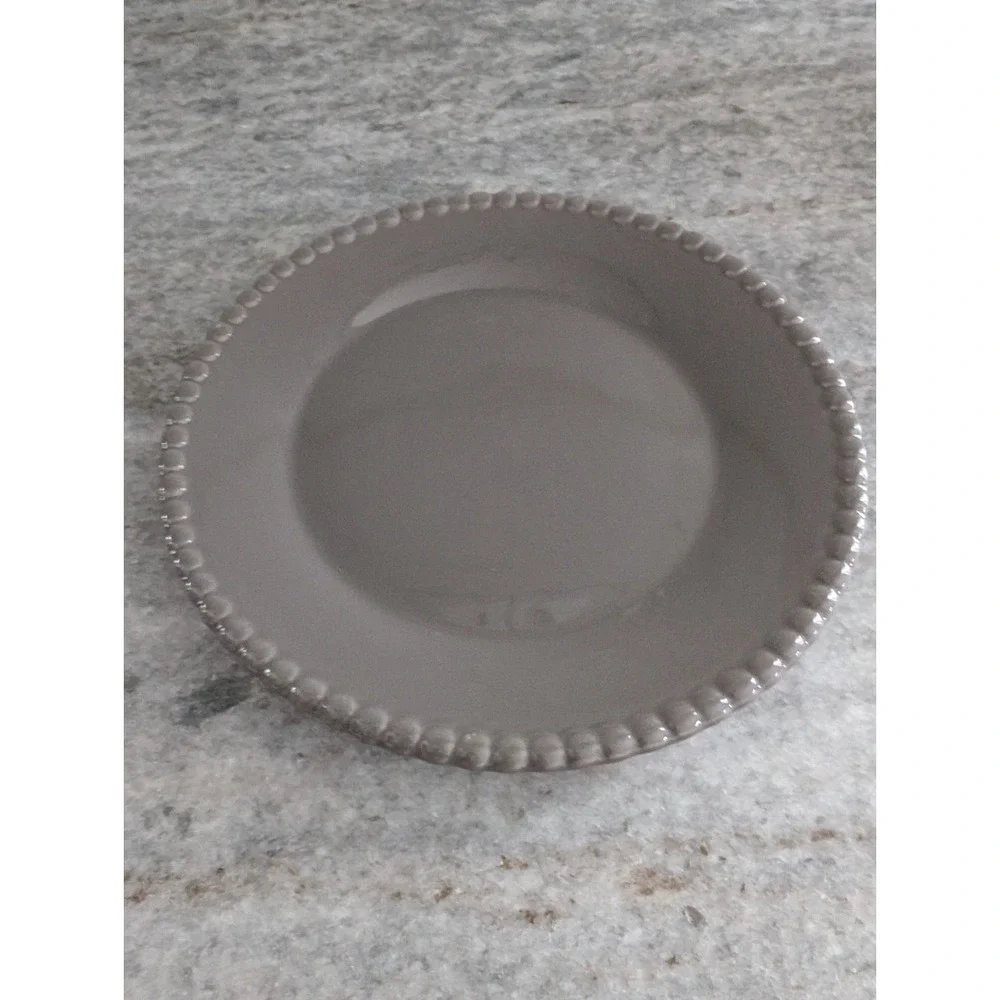 Pier 1 Gray Beaded‎ Salad Plate 8 3/4